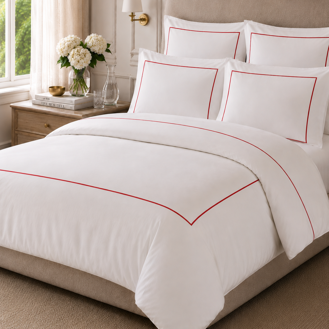 Italian White Hotel Collection Pillow Case Set
