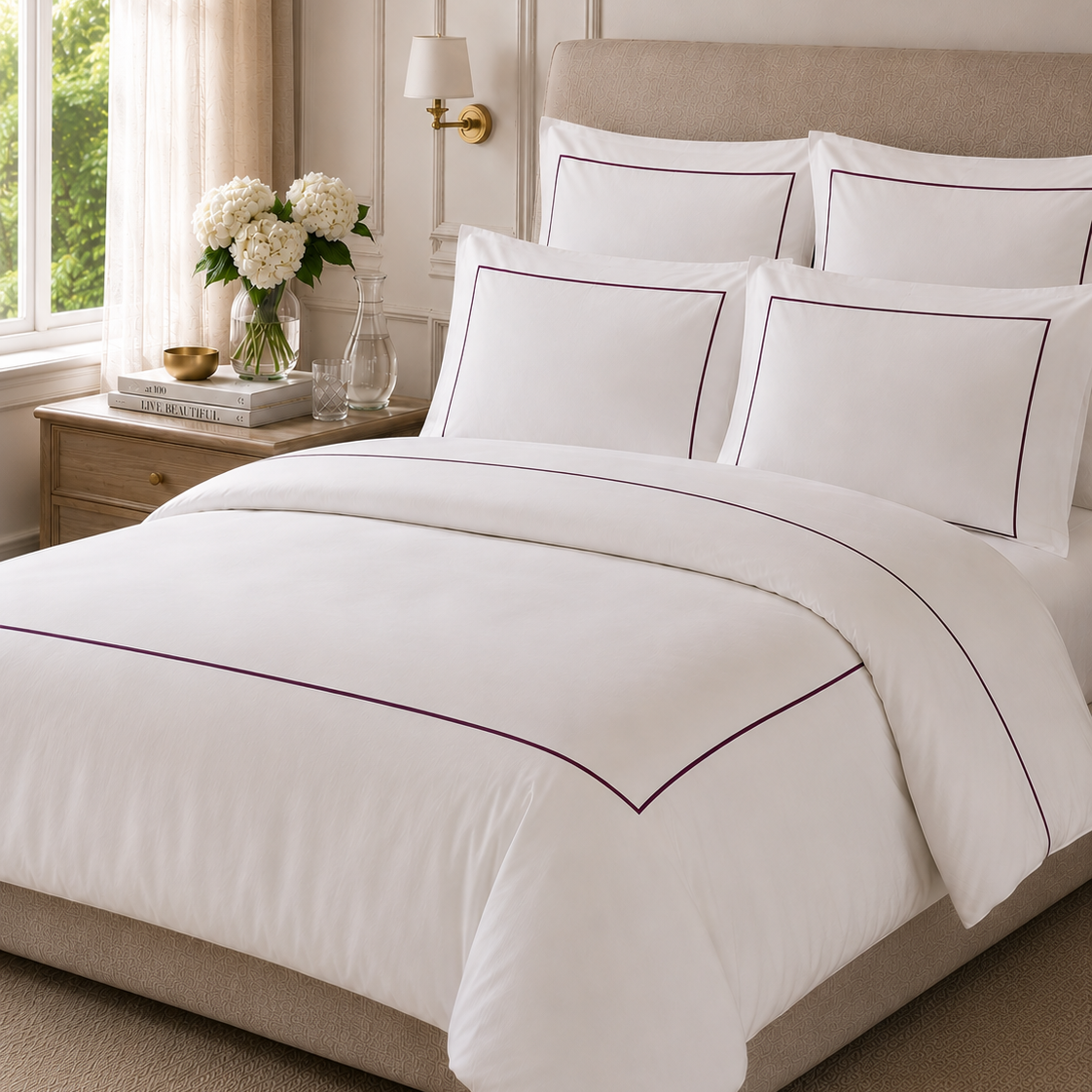 Italian White Hotel Collection Pillow Case Set