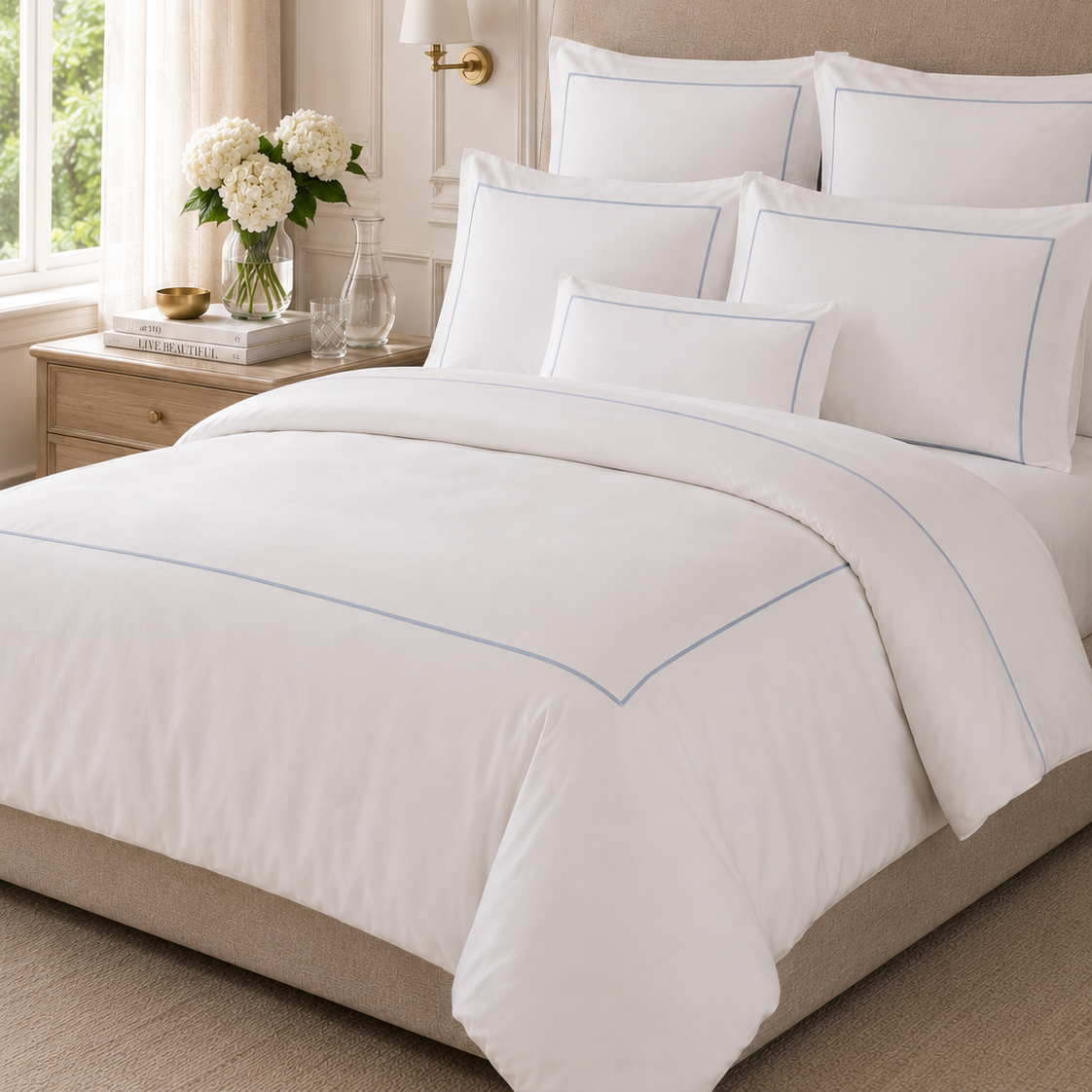 Italian White Hotel Collection Pillow Case Set