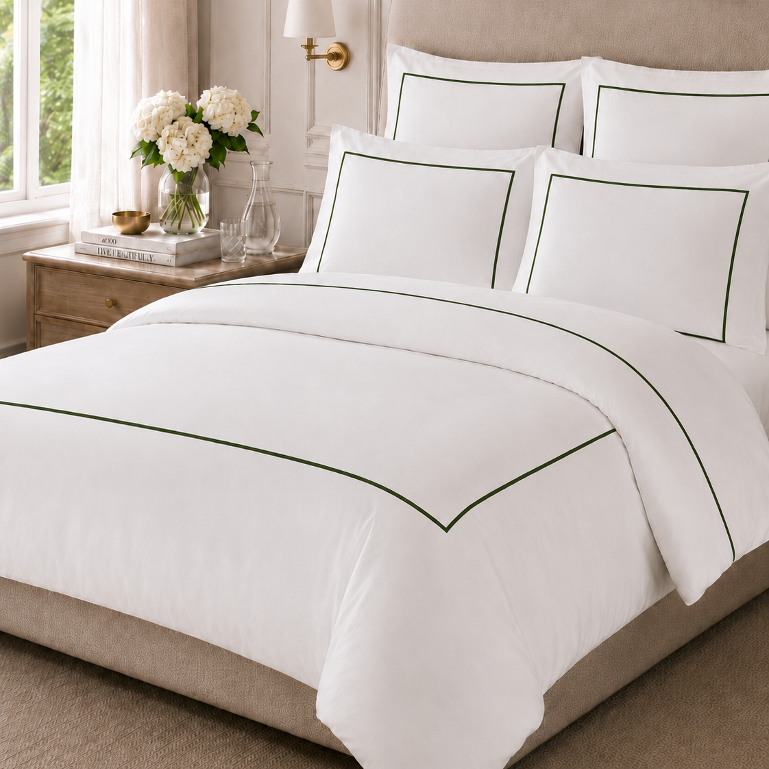 Italian White Hotel Collection Pillow Case Set
