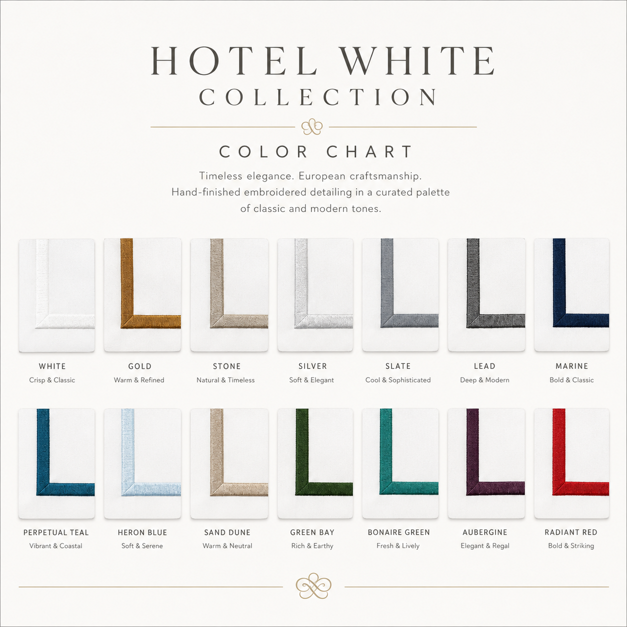 Italian White Hotel Collection Pillow Case Set
