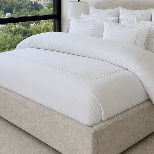 Italian White Hotel Collection Duvet Cover