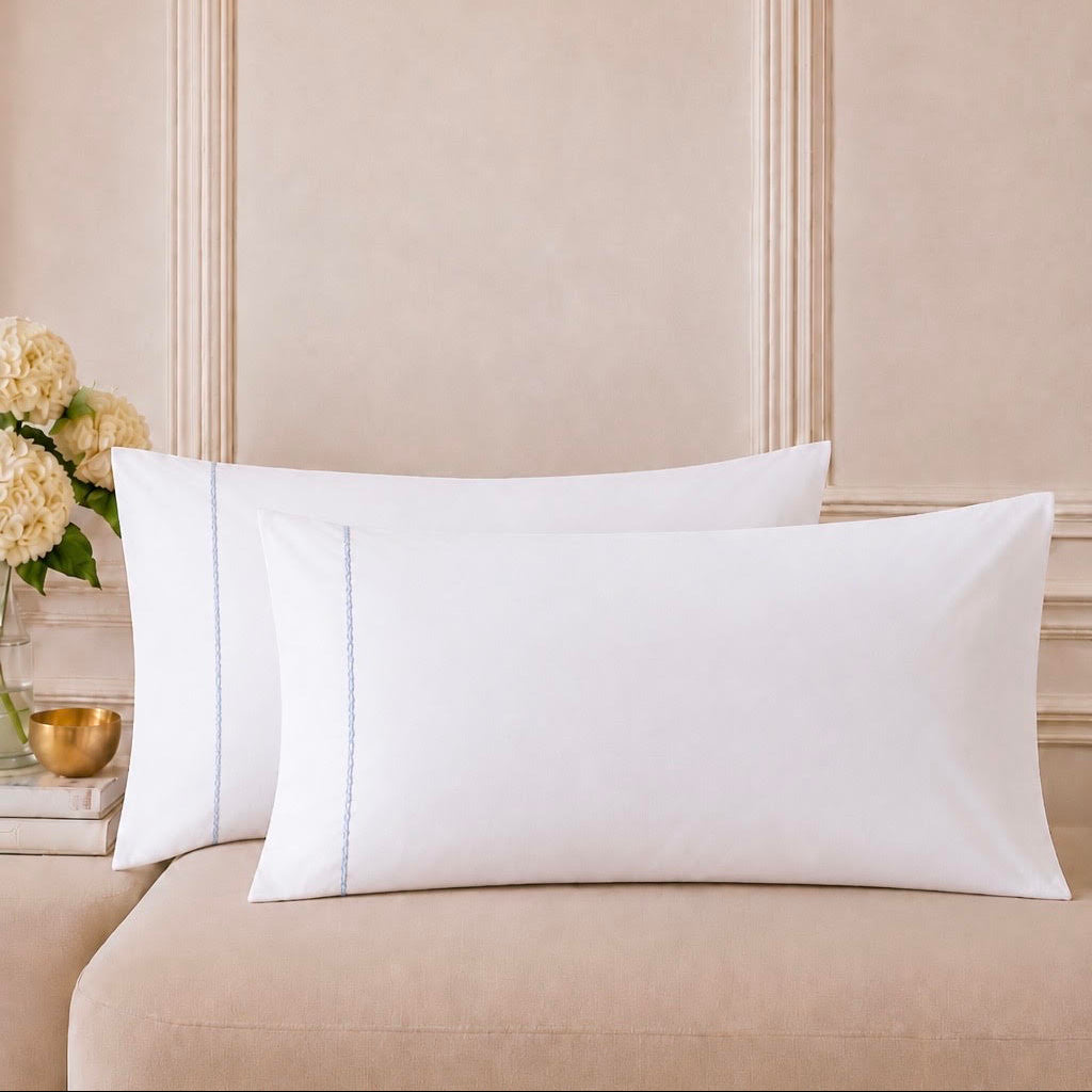 Italian White Hotel Collection Pillow Case Set